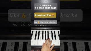 American Pie 🥧  Don McLean  shel1018 shorts pianotutorial Like 👍 Share and Subscribe [upl. by Duck73]