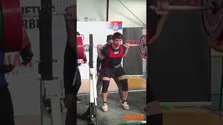 Bogdan Adzić J 93 kg 254 Čučanj Rekord Gala Kupa powerlifting [upl. by Garling664]