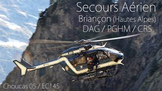 Secours aérien de Briançon Hautes Alpes  DAG  PGHM  CRS [upl. by Ilak]