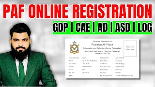 PAF GDP Online Registration Process  How To Apply Online in PAF 2024 Jobs  GDPCAELOGADAampSDSSC [upl. by Idnic848]