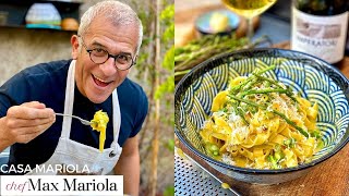 PASTA CON ASPARAGI UOVA e PARMIGIANO non chiamatela CARBONARA 🤫 Ricetta di Chef Max Mariola [upl. by Ahsok]