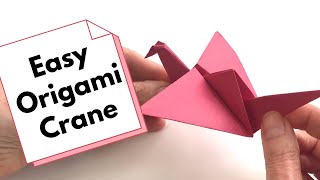 How to Make an Easy Origami Crane with Flapping Wings in 5 Minutes [upl. by Adrianne]