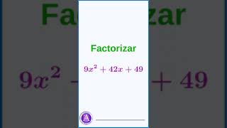 Factorización de un trinomio cuadrado perfecto  UNAM IPN Chapingo UAM [upl. by Kemeny652]