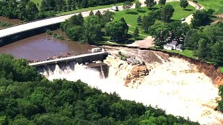 LIVE  SkyFOX over Rapidan Dam in imminent failure condition [upl. by Suirtimed]