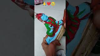 Laddu gopal 🙏❤️Murti Painting krishna murti minivlog painting hereengineer [upl. by Mohkos]