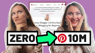 How to Grow on Pinterest from SCRATCH in 2024 📈 I get 10 MILLION Views [upl. by Nanfa]