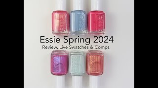 Essie Blushin amp Crushin Spring 2024 Collection Review Live Swatches amp Comparisons [upl. by Acinom]