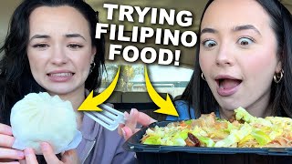 My Twin Tries Filipino Food Car Rides  Merrell Twins [upl. by Ardiekal443]