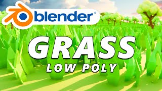 Low Poly Grass in Blender 40 Tutorial  By Malikose Studio [upl. by Modern]