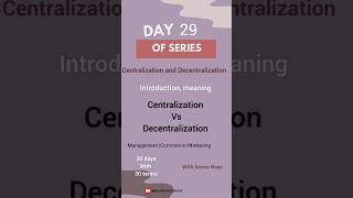 Centralization vs Decentralization  introduction and meaning  Organizational structure [upl. by Rother]