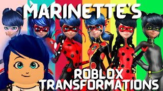 Marinettes Miraculous Roblox Remake Transforming into Ladybug amp More SidebySide Comparisons [upl. by Nolan234]