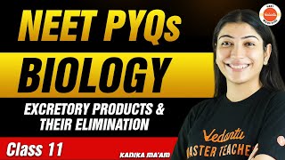 NEET PYQs for Excretory Products and Their Elimination  Class 11 Biology  NEET 2024 [upl. by Mcclees38]