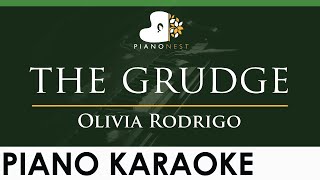 Olivia Rodrigo  the grudge  LOWER Key Piano Karaoke Instrumental [upl. by Neggem]