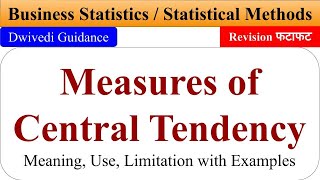 Measures of Central Tendency Measures of Central Tendency bcom Measures of Central Tendency class [upl. by Alyson]