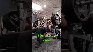 Flat bench sets with pause 225295 amp 315 [upl. by Sarene]