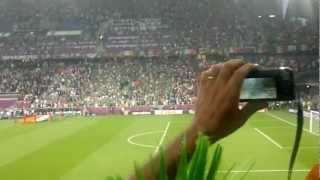 Irish National Anthem Euro 2012 Poznan [upl. by Atirb]