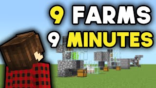 9 Minecraft Bedrock Farms in 9 Minutes [upl. by Anibla]