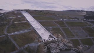 Flush with water officials open Oroville dam spillway [upl. by Oynotna919]