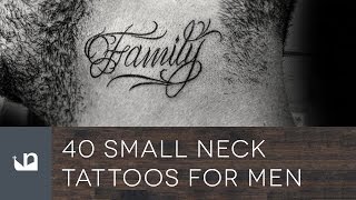 40 Small Neck Tattoos For Men [upl. by Paolina]