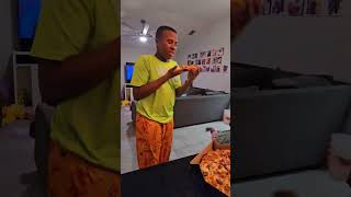 MY SON TRIED THE NEW VIRAL PIZZA FROM DOMINOS PIZZA SHORTS BASEBALL [upl. by Colin]