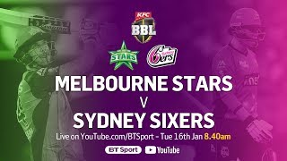 FULL MATCH Melbourne Stars v Sydney Sixers Jan 16 2018  BBL [upl. by Bohrer992]