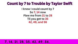 Count by 7 to Taylor Swift I Knew You Were Trouble [upl. by Bringhurst]