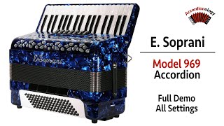 E Soprani  Model 969  Accordion Demo [upl. by Airetahs]