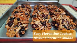 Easy Florentines No Flour No Butter  Biskut Florentine Tanpa Tepung  DAPUR2020 [upl. by Anas]