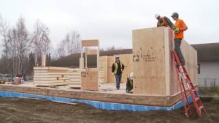 Building with Alaska Insulated Panels SIPs on site [upl. by Goldin301]