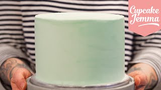 Masterclass How to Decorate a Layer Cake with Smooth Buttercream Icing  Cupcake Jemma [upl. by Bixby]