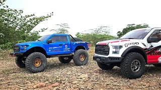 RC Giant Scale 18 FORD RAPTOR F150 amp FORD RAPTOR F150 Cragsman 4x4 Wheels Drive OFFROAD [upl. by Godard]