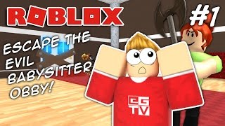 Escape the EVIL Babysitter  ROBLOX Obby [upl. by Alemap]