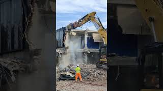 Queensgate Market Huddersfield being demolished Huddersfield Bid  Blueprint [upl. by Borman]