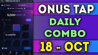 Onus Tap Tap Tap Daily Code 18 October 2024  Today Onus Daily Code  AGP onusdailycode [upl. by Patricia270]