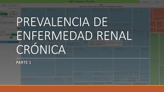 Fisiopatologia Renal Parte 1 Prevalencia de la Enfermedad Renal Crónica en Chile [upl. by Soinotna459]