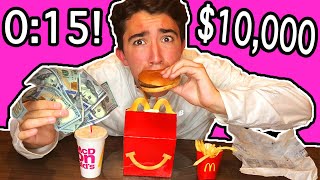 Eat The Happy Meal In 15 Seconds  Win 10000 [upl. by Adnamor927]