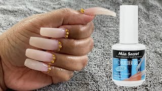 Nails using Builder Gel in a Bottle [upl. by Kentiga]