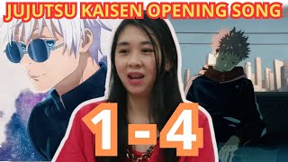 JUJUTSU KAISEN OPENING SONG 1  4 REACTION [upl. by Ailedroc]