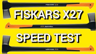 Fiskars X27 Splitting Axe Speed Test 5 Days Of FIREWOOD In 10 Minutes [upl. by Dombrowski955]