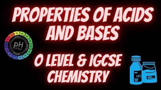 The characteristic properties of acids and bases  O level  IGCSE ChemistryOxides [upl. by Itin]