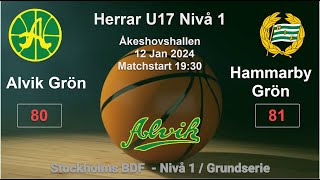 U17 Alvik Basket P07  Hammarby grön 8081 [upl. by Davena903]