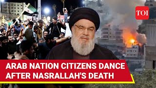 Arab Nation Celebrates Nasrallahs Killing Dance Distribution Of Sweets On Cam  Heres Why [upl. by Strickler678]