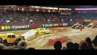 Covelli Centre Youngstown Ohio  2024 Toughest Monster Truck Tour  Racing Final Friday Night [upl. by Aihsinat]