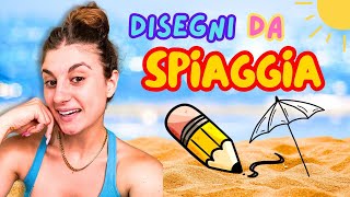 DISEGNI DA FARE IN SPIAGGIA😍🍉 Estate edition☀️ [upl. by Stormi257]