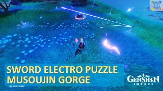 Sword Electro Puzzle Musoujin Gorge  Luxurious Chest  Genshin Impact [upl. by Mhoj]