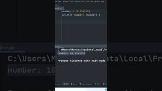 Cum formatezi un numar in Python Shorts [upl. by Culhert]