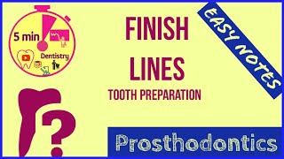 FINISH LINES  TOOTH PREPARATION  FPD  easy notes [upl. by Rhonda]