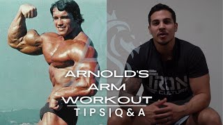 Arnolds Arm Workout  Building Bigger Arms  Tips amp QampA [upl. by Bron]