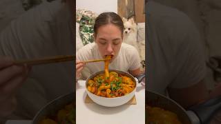 vegan You NEED to try german tteokbokki 🤤 yummy recipe koreanfood germanfood vegan [upl. by Burd18]