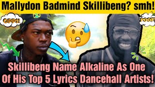 Skillibeng Praises Alkaline As Dancehalls Top Lyricist Mallydon Badmind Skillibeng [upl. by Ahtnams]